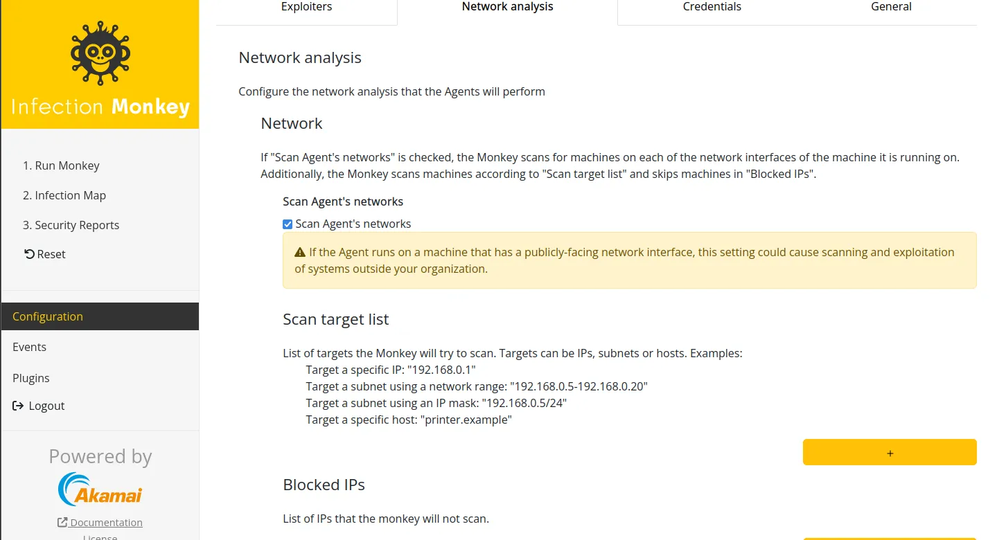 Configure the Infection Monkey