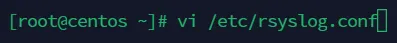 vi /etc/rsyslog.conf