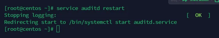 service auditd restart